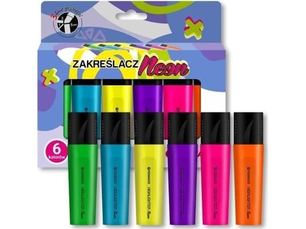 PENMATE NEON HIGHLIGHTER 6 FARGER