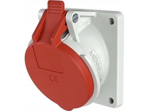 MENNEKES 3171, 5P, Röd, Vit, IP44, VDE, EAC, 400 V, 32 A