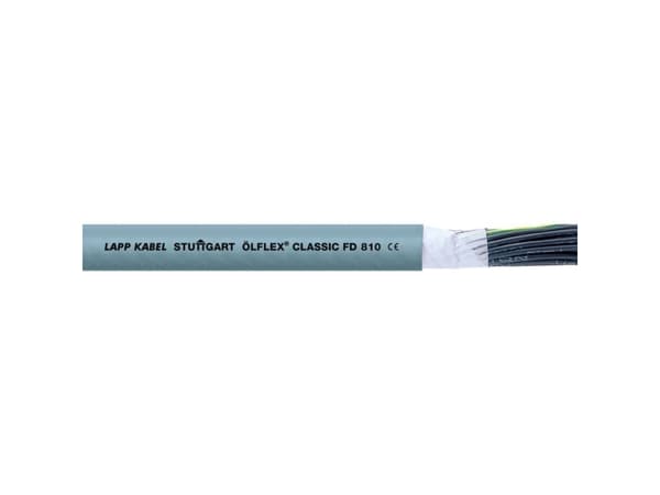 LAPP 26153/100 Kabel för bogseringskedja ÖLFLEX® FD CLASSIC 810 7 G 1,5 mm² Grå 100 m