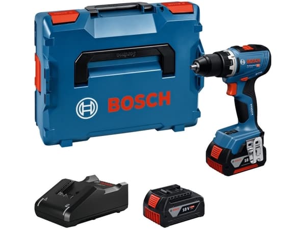 Batteridrevet boremaskin Bosch GSR 18V-65 Professional; 18V; 2x5,0 Ah batterier + L-BOXX 136