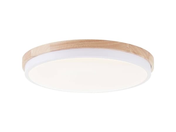 Brilliant G80845/75 Baarlo LED-loftslampe LED (RGB) LED indbygget 24 W Hvid (mat), Træ