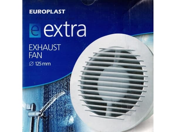 Household fan EUROPLAST E-Extra EA125, d125 mm, with ball bearing