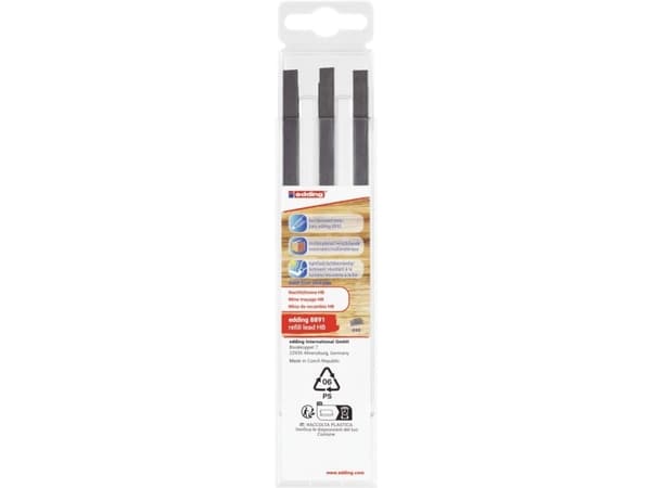 Edding HB Graphit 6er-Pack 4-8891-6090 Reservespids Sort 1 Set