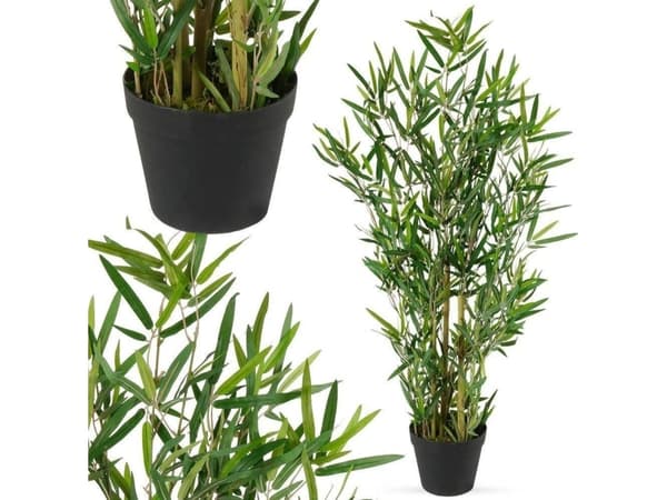 Vilde Konstgjord växt i kruka dekorativ / högt träd bambu 97 cm