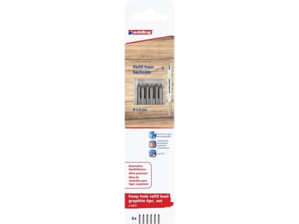 Edding Garphit 6 Blister 4-8881-6-2112 Reservspets svart 1 uppsättning
