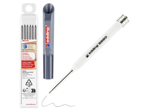 Edding DIY Baumarker Graphit 4-8880-8881 Syväreikämerkitsin harmaa, valkoinen 1 setti