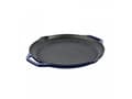 Miniatyrbilde 3 av 5: GRAND FEU cast iron frying pan, enameled, ribbed, blue color