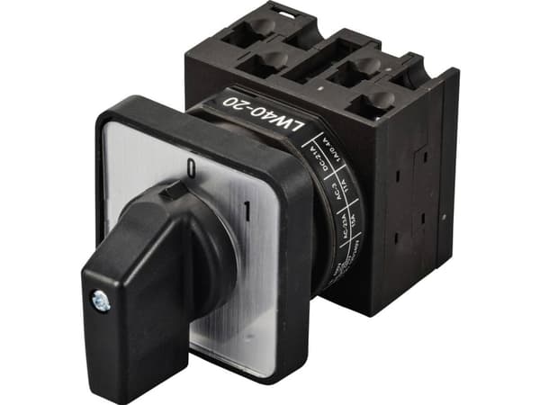 TRU COMPONENTS TC-LW40-20 C04/2A48I Nokkakytkin 20 A 690 V 1 x 45 ° Musta, harmaa 1 kpl