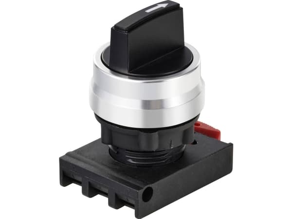 TRU COMPONENTS TC-12835260 ONPOW26BK-X/31 Valintakytkin etuselementti Kiinnityslaite Musta 3 x +/- 45 ° 1 kpl