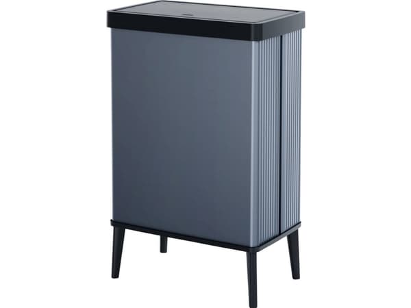 Verto korkea jäteastia Touch Opening 54 L Pearl Blue Silver