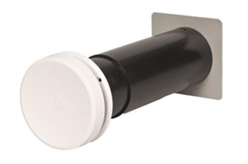 Duka teleskopventil type 100 - PVC, Sort, Ø75 mm, 210-350