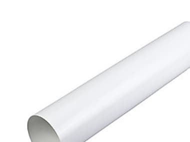 Duka rundt ventilationsrør - PVC, Hvid, Ø125X500 mm