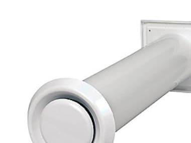 Duka murventil type 100 - Aluminium, Hvid, Ø100 mm, 480 mm