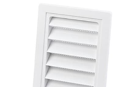 Duka jalousirist type 63.1 - PVC, Hvid, 100X150 mm, Passer til murgennnemføring type 201