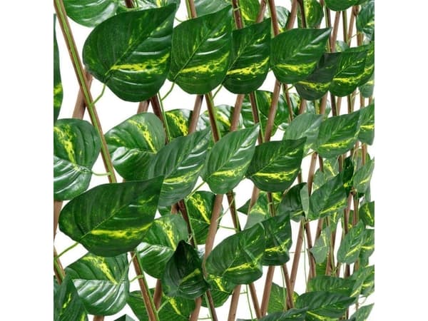 ProGarden spaljé galler med konstgjorda blad balkong terrass täcka konstgjorda murgröna växter 180x90 cm