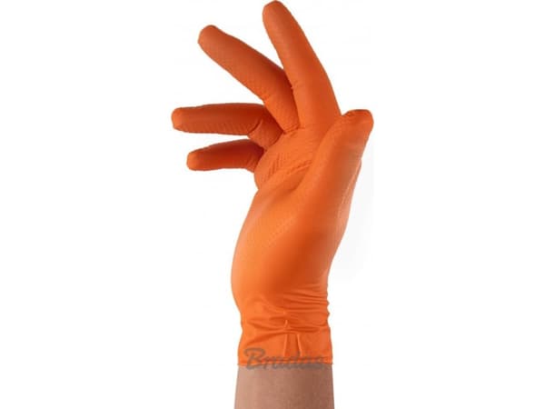 DIAMANT NITRIL HANSKER ORANGE L 8-9 / 50 stk.