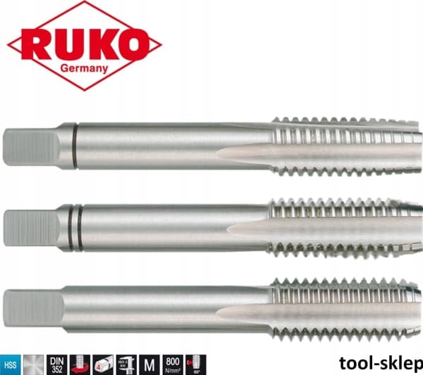 Venstre kran RUKO M DIN 352 HSS M6