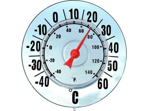 Maximex rund termometer, montering utan borrning, Ø 18 cm