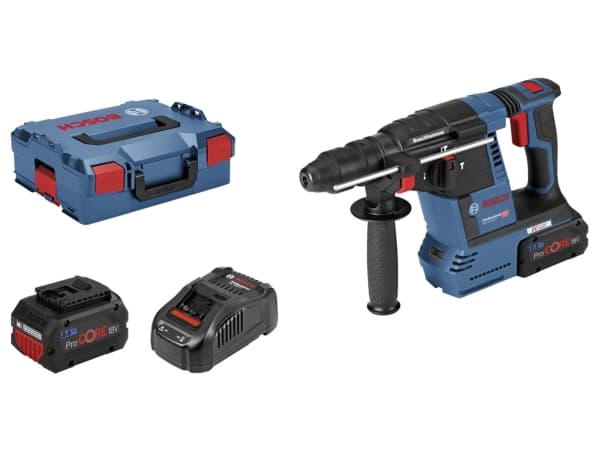 Bosch GBH 18V-26 F Professional - Roterende hammer - trådløs - SDS-plus - 2.6 joule - 2 batterier - 18 V
