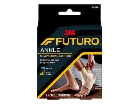 3M FUTURO 47875, Ankel, Støttebandasje, M, Nylon, Polyester, Gummi, Spandex, Beige, Sport