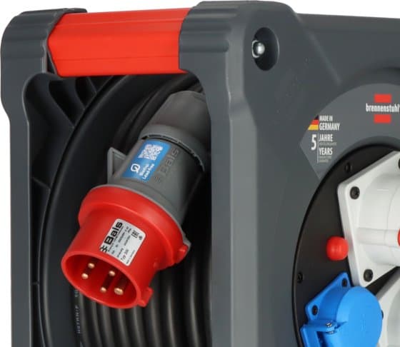 Brennenstuhl 9222300120, Svart, Blå, Röd, Plast, 3 AC-utgångar, CEE, Typ E/F, Rak, 30 m