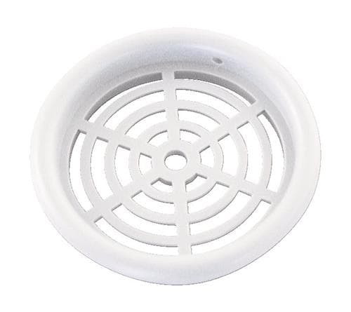 Duka skabsrist type 61.1 - PVC, Hvid, Ø43 mm, Pakket i pose á 4 stk.