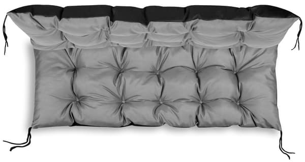 Havepude 120x40 cm til pallebænk vandtæt grå