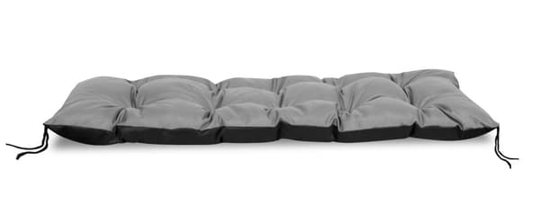 Havepude 120x40 cm til pallebænk vandtæt grå