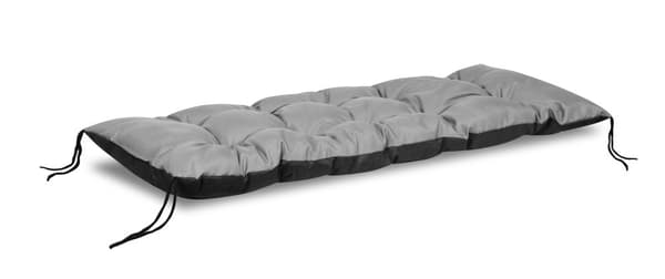 Havepude 120x40 cm til pallebænk vandtæt grå