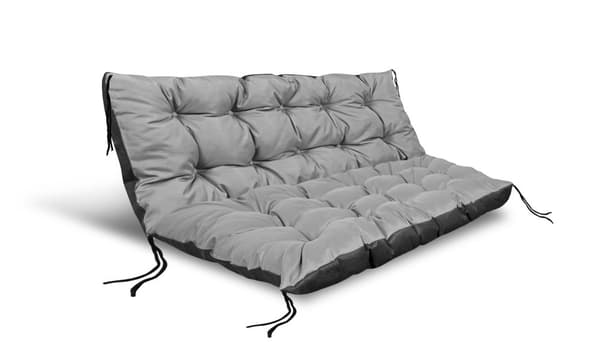 Trädgårdskudde 120x80 cm för pallbänk vattentät grå