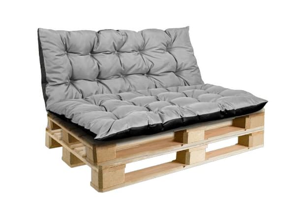 Trädgårdskudde 120x80 cm för pallbänk vattentät grå