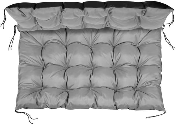 Trädgårdskudde 120x80 cm för pallbänk vattentät grå