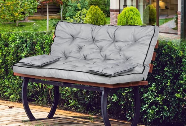 Puutarhasetti korkealla sivulla putkistolla 100x60x50 cm harmaa