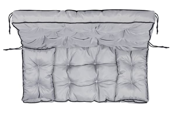 Puutarhasetti korkealla sivulla putkistolla 100x60x50 cm harmaa