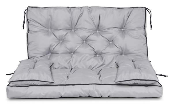 Puutarhasetti korkealla sivulla putkistolla 100x60x50 cm harmaa