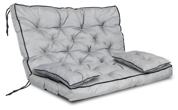 Puutarhasetti korkealla sivulla putkistolla 100x60x50 cm harmaa