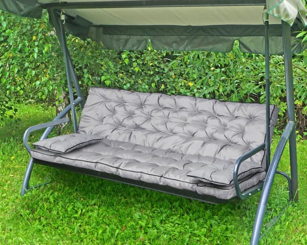 Havesæt høj side med rør 150x60x50 cm grå