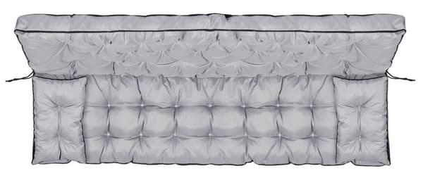 Havesæt høj side med rør 150x60x50 cm grå