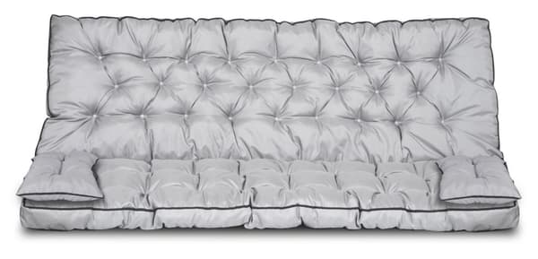 Havesæt høj side med rør 150x60x50 cm grå