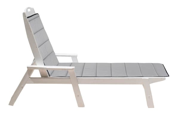 Quiltet skum liggestolspude 190x60 cm mørkegrå