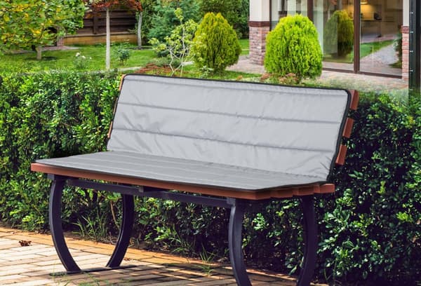 Havepudesæt af skum 120x50x50 cm mørkegrå