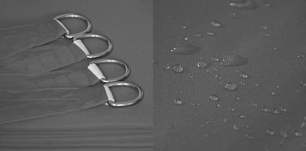 Solskyddssegel vattentät nylon 5x5 m grå