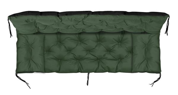 Havepude 100x60x50 cm + 2 hynder til gyngebænk vandtæt grøn