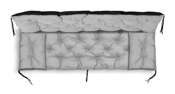 Havepude 100x60x50 cm + 2 hynder til gyngebænk vandtæt lysegrå