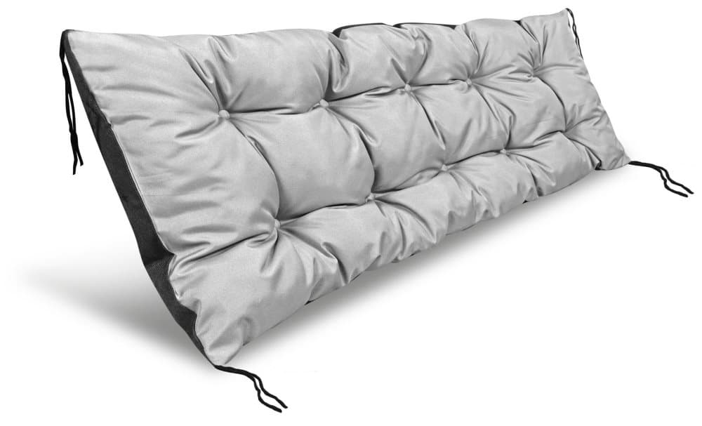 Trädgårdskudde 120x40 cm vattentät för pallbänk ljusgrå