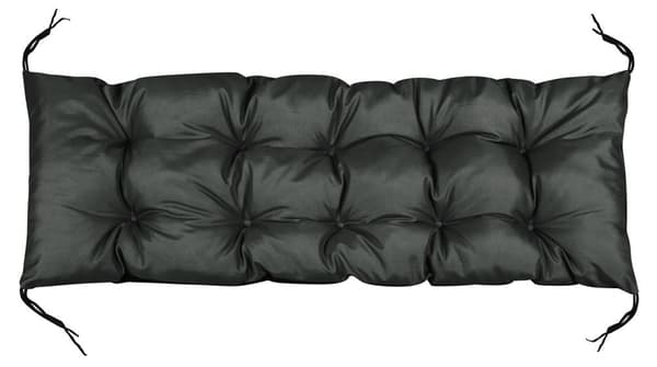 Puutarhatyyny 120x40 cm vedenpitävä lavapenkille musta