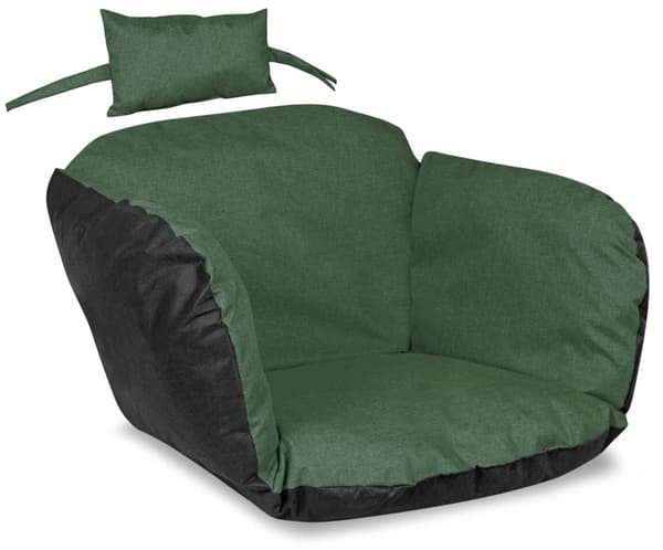 Havepude 112x113 cm til hængestol storkerede vandtæt grøn