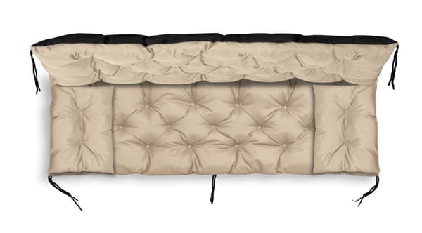 Puutarhatyyny 120x60x50 cm + 2 tyynyä keinupenkille vedenpitävä beige