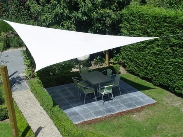 Solsejl vandtæt nylon 3x3x3m hvid