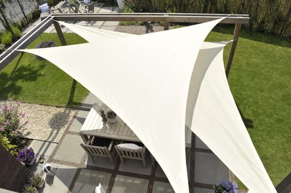 Solsejl vandtæt nylon 3x3x3m hvid